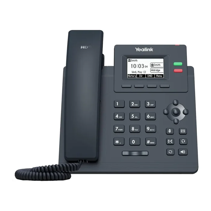 Telefono IP T31G 2 Lineas LCD 132x64 2 RJ45 GIGABIT POE Conferencia 5 Vias Yealink - Imagen 1