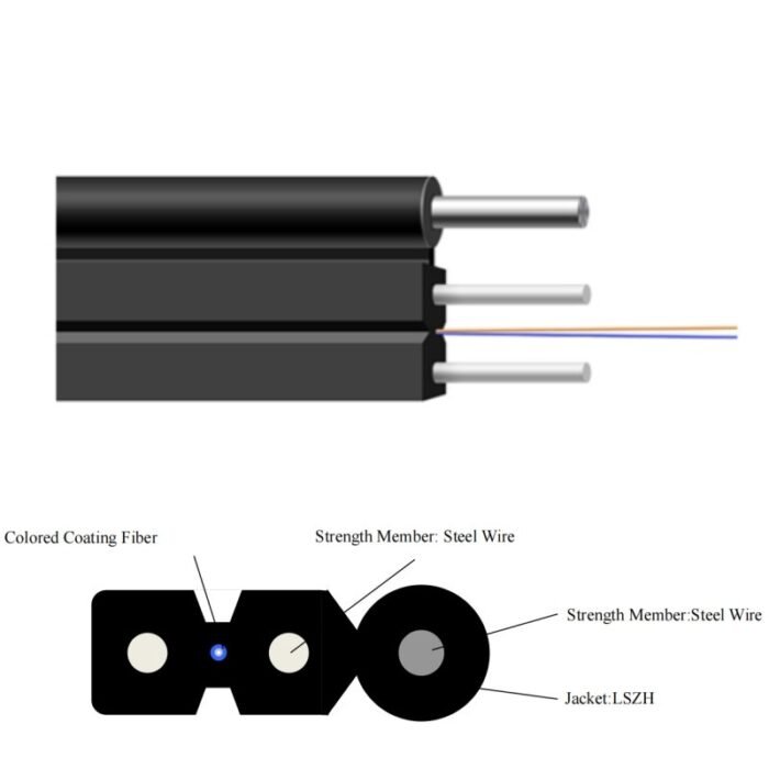Cable Fibra Óptica 1 Hilo Monomodo DROP G657A2 1 KM (1,000) - Dixon - Imagen 2