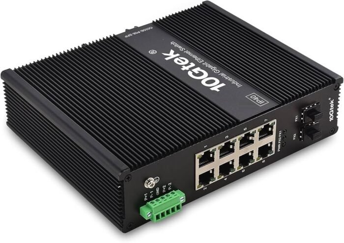 Switch Industrial IP40, 8 Puertos RJ45 Gigabit Ethernet + 2P SFP 1Gb DIN-Rail 10Gtek - Imagen 2