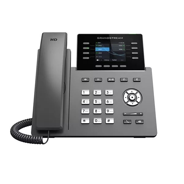 GRP2624.webp Teléfono IP GRANDSTREAM GRP2624 de 8 líneas, 4 cuentas SIP, wifi, Pantalla a color 2.8", Gigabit, Bluetooth, PoE - Imagen 1