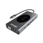 HUB Multipuerto Adaptador 13 en 1 Tipo c Estacion de acoplamiento Docking para 13 Dispositivos y Cargador Wifi - Imagen 2