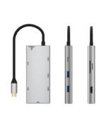 HUB Multipuerto Adaptador 8 en 1 Tipo C Estacion de acoplamiento Docking para 8 dispositivos - Imagen 4