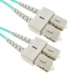 PATCH CORD FIBRA SC to SC, Multimode OM4 50/125μm, Duplex-LSZH Aqua 2 mt -10GTEK - Imagen 2