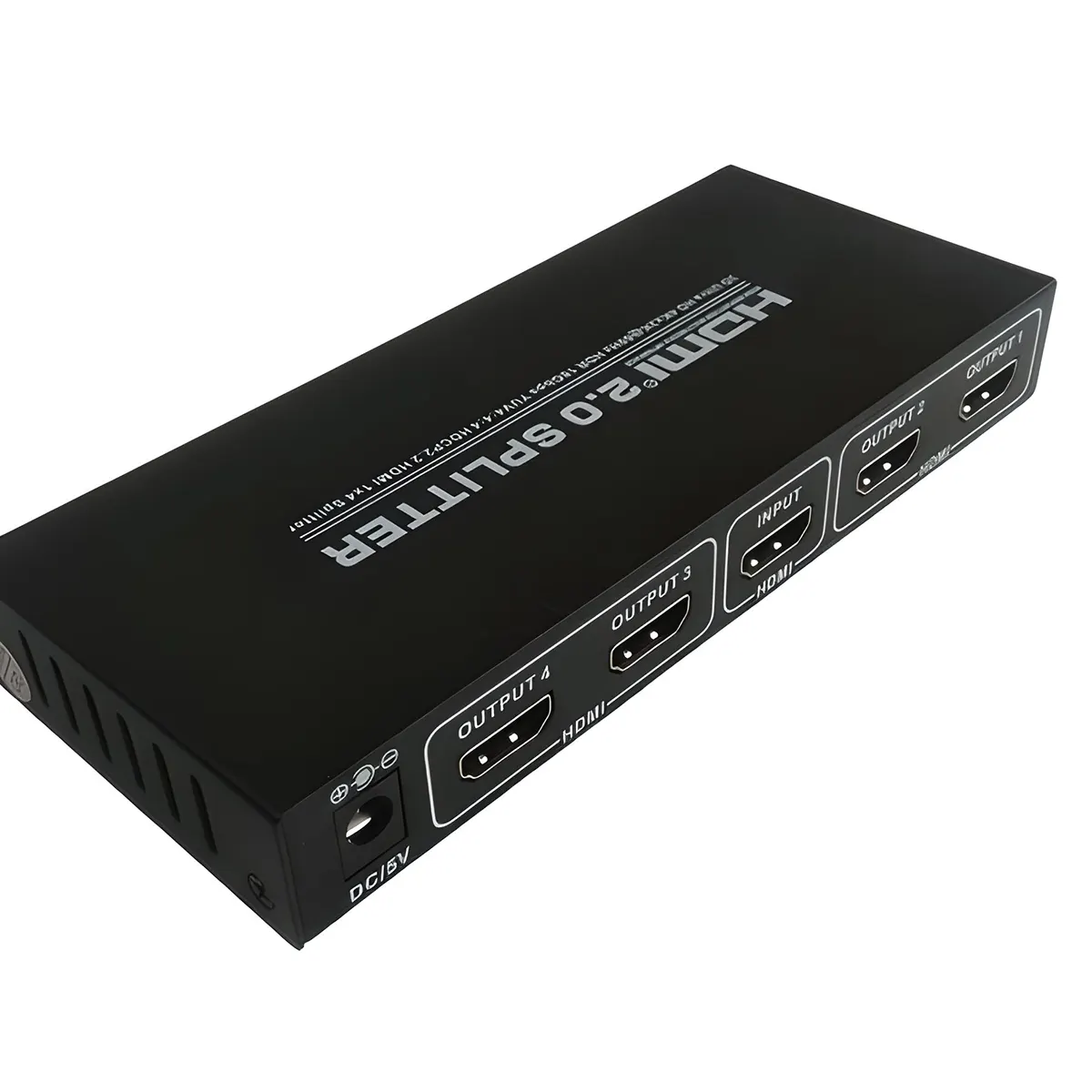SFR359.webp Splitter HDMI 2.0 1 x 4 ULTRA HD 4K 2K 3D HDR @60HZ 18Gbps Soporta HDCP 2.2 Case Metal ZENHON - Imagen 1