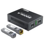 Media Converter con Transceiver RJ45 10Gb 30mt y Modulo 10GBase-LR Fibra monomodo duplex LC 1310nm 10km (Kit-33)