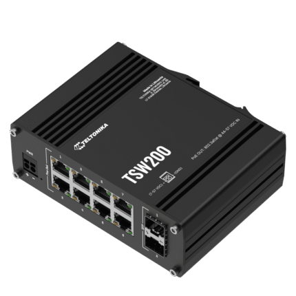 Switch Industrial Teltonika TSW200 POE+ 802.3af/at con 8 puertos Gigabit Ethernet 1000Mbp