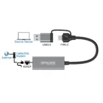 Adaptador 4in1 USB Tipo C/A con 1 puerto de Red RJ45 Gigabit + HUB 3 Puertos USB 3.0 ENAD-U3C-RG3H - Imagen 2
