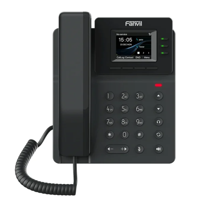 Teléfono IP empresarial 4 líneas SIP pantalla 2.4" color yconferencia de 6 vías, PoE Fanvil - Imagen 1