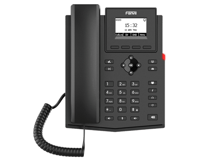 Teléfono IP 2 Líneas SIP, Pantalla 2.3" 2 puertos RJ45 Gigabit PoE - Fanvil - Imagen 1