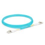 PATCH CORD FIBRA LC to LC, Multimode OM4 50/125μm, Duplex-LSZH Aqua 2mt 10GTEK - Imagen 2