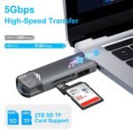 LECTORA DE MEMORIAS OTG USB3.0A y TIPO C CARD READER SD/SDHC soporta Smartphone, ENUCR-U3C21 - Imagen 3