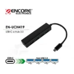 HUB con Conector TIPO C a 4 Puertos USB 3.0 Negro ENCORE EN-UCH419