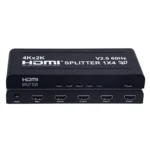 Splitter HDMI 2.0 1 x 4 UHD 4K 2K 3D V2.0 HDR @60HZ 18Gbps Soporta HDCP 2.2 Case Metal
