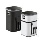 Multi Cargador de corriente 220/110V universal (120 Paises) Para Viajeros + Dual USB 3.2 amp