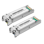Par de Transceiver SFP BiDireccional 1.25Gbps, 01 Fibra monomodo LC, 1550nm/1310nm, 20Km, Omada TL-SM321A/B